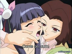 Anime Girl Gets Her Pussy Fingered Until She Squirts Wet